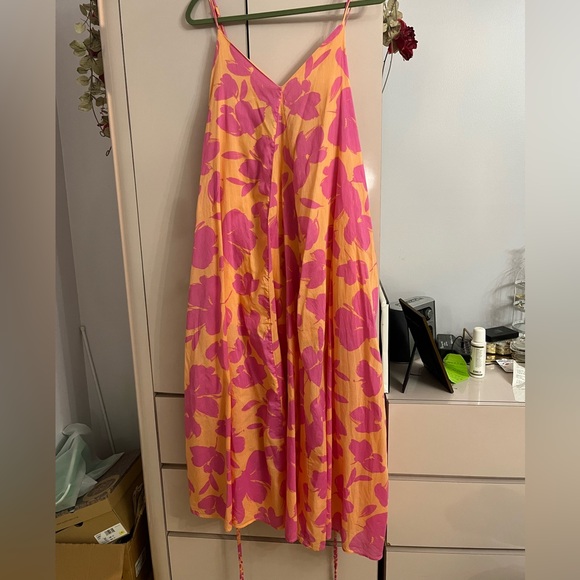 GAP | Dresses | Gap Orange And Pink Floral Dress | Poshmark